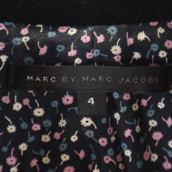 未使用 MARC BY MARC JACOBS マークバイマークジェイコブス ウールブレンド ピーコート 4 ブラック レディース