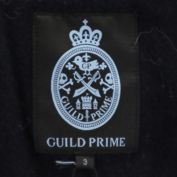 未使用 ギルドプライム ファーフード付き コート 3 レッド系 GUILD PRIME 三陽商会 メンズ