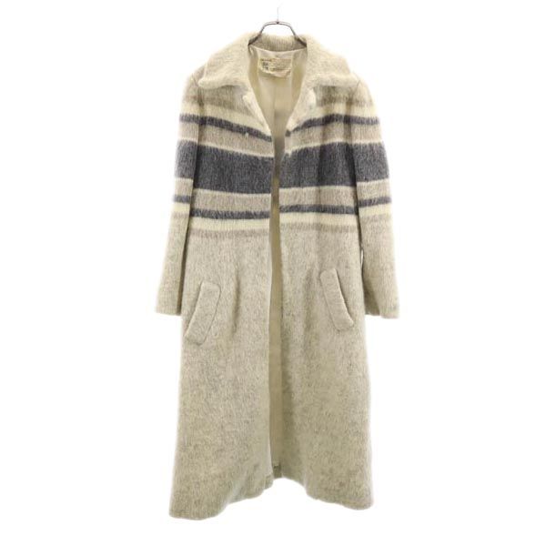 VINTAGE ヴィンテージ 70s ニット コート L グレー系 レディース