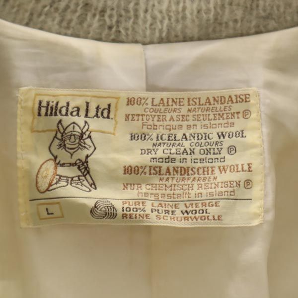 VINTAGE ヴィンテージ 70s ニット コート L グレー系 レディース