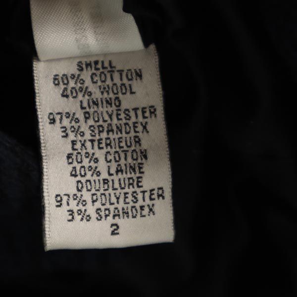 DIANE VON FURSTENBERG ダイアンフォンファステンバーグ フリル ロング コート S ネイビー レディース