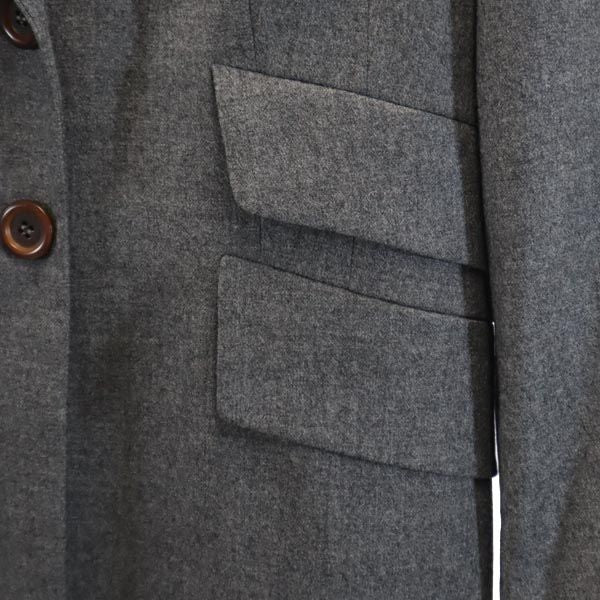 BETTINA SCHOENBACH ウール100％ チェスターコート 34 グレー HUMBURG レディース