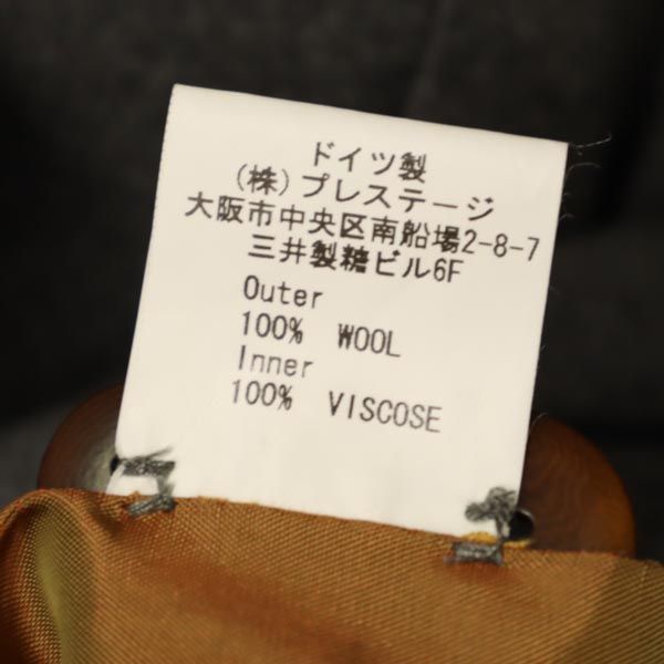 BETTINA SCHOENBACH ウール100％ チェスターコート 34 グレー HUMBURG レディース