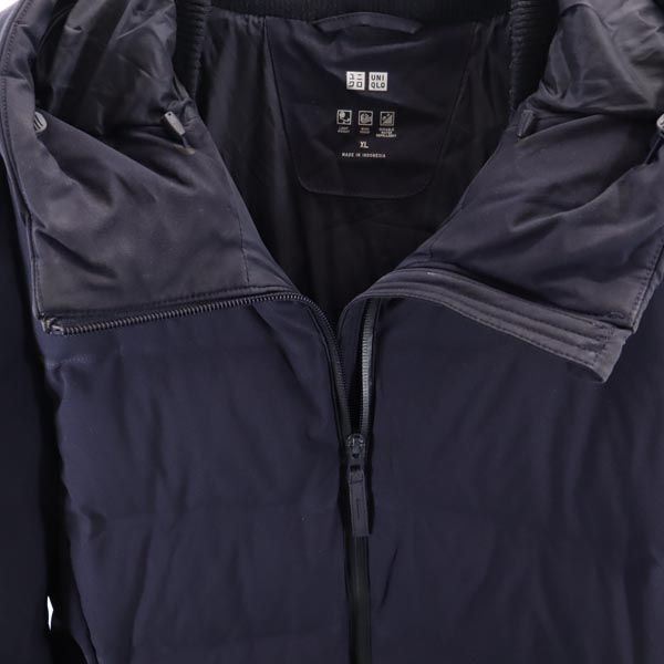 ユニクロ シームレス ダウンコート XL ネイビー UNIQLO レディース