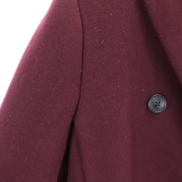 UNIQLO ユニクロ プラスジェ ダブルブレス コート M ワイン系 212-435937 レディース