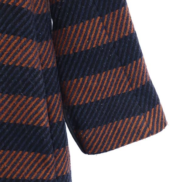 シーバイクロエ ボーダー ウールブレンド ダッフルコート 34 ネイビー系 SEE BY CHLOE レディース