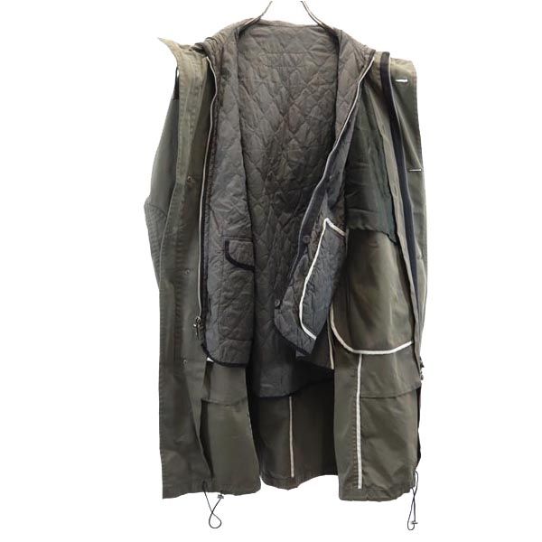 SANYO サンヨー 三陽商会 3WAY ミリタリーコート L カーキ 長袖キルティングライナー付き メンズ