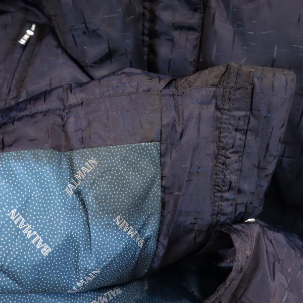 BALMAIN バルマン ダウンコート L パープル×ネイビー レディース