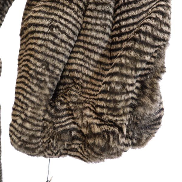 未使用 Sov. ソブ ラビットファー 毛皮コート ブラウン系 レディース