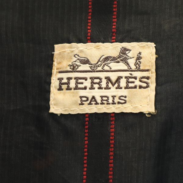 HERMES エルメス チェスターコート 黒 メンズ