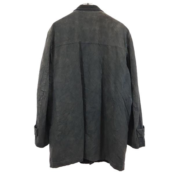 BURBERRY バーバリー 三陽商会 日本製 フェイクレザー ライナー付き コート L 黒 裏キルティング メンズ