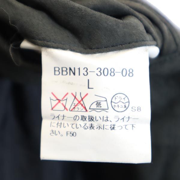 BURBERRY バーバリー 三陽商会 日本製 フェイクレザー ライナー付き コート L 黒 裏キルティング メンズ