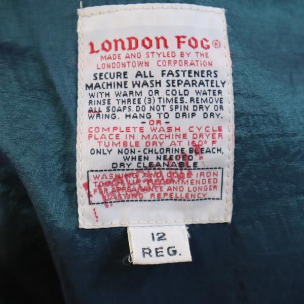 LONDON FOG ロンドンフォグ 80s 90s ライナー付き 長袖 ロングコート 12 グリーン系 レディース