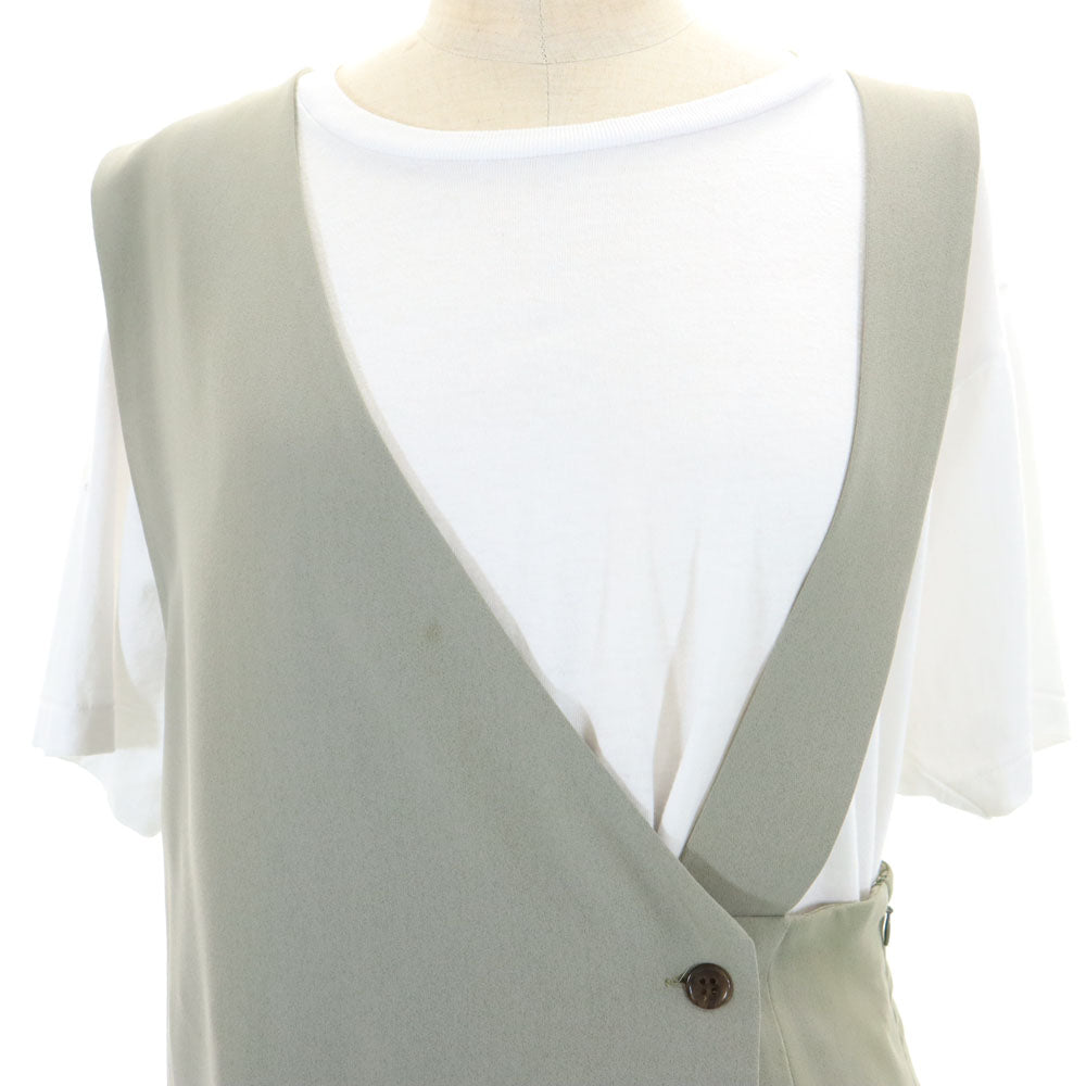 CLANE クラネ ノースリーブ ワンピース 1 カーキ オーバーオール レディース