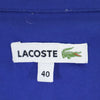 ラコステ ノースリーブ オープンカラー シャツワンピース 40 青 LACOSTE レディース