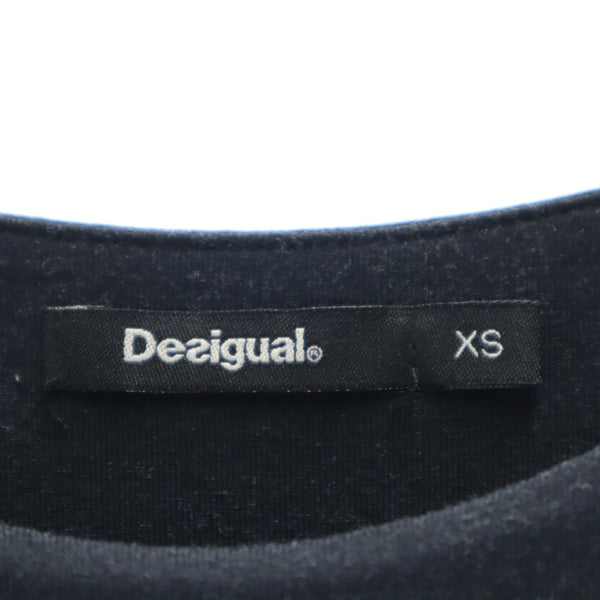 デシグアル 半袖 膝丈ワンピース XS ネイビー系 Desigual レディース