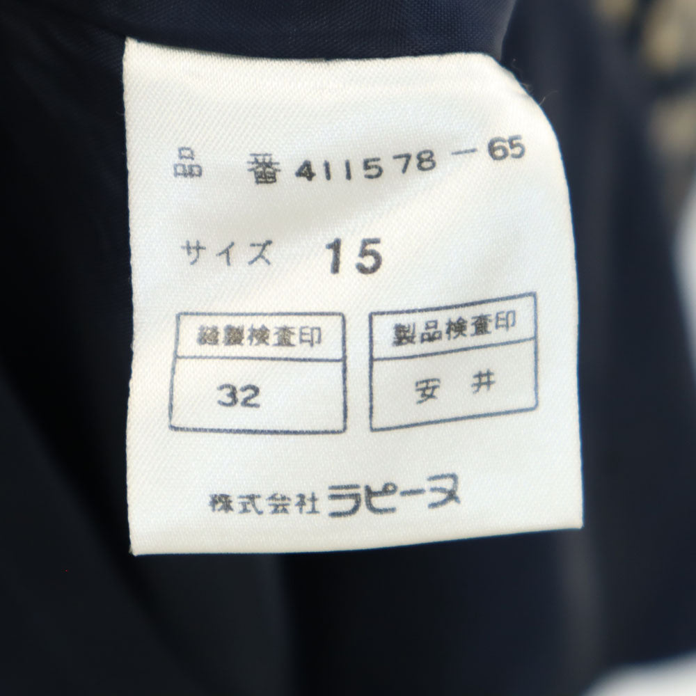 ジバンシィ 90s 日本製 シルク100％ オールド 総柄 5分袖 シャツワンピース 15 ネイビー系 GIVENCHY レディース