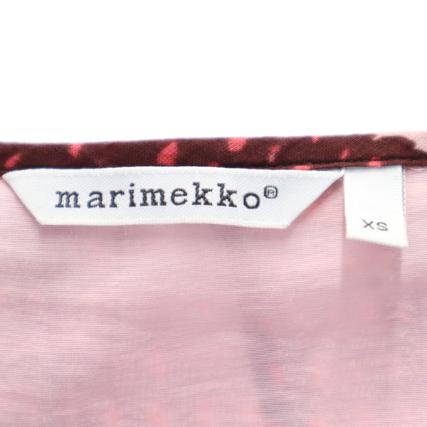 マリメッコ ノースリーブ 膝丈ワンピース XS ピンク系 marimekko レディース