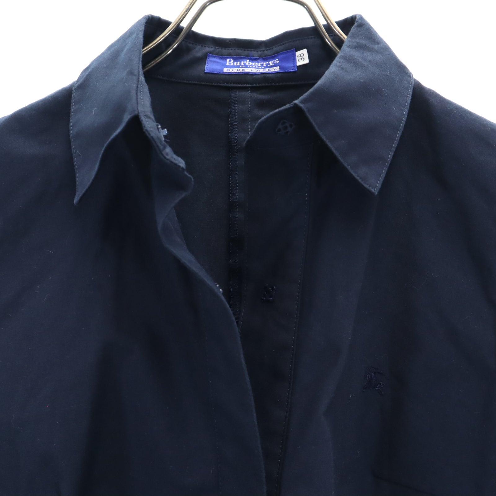 Burberrys Blue label バーバリーズブルーレーベル 90s 三陽商会 ノースリーブ 膝丈ワンピース 38 ネイビー レディース