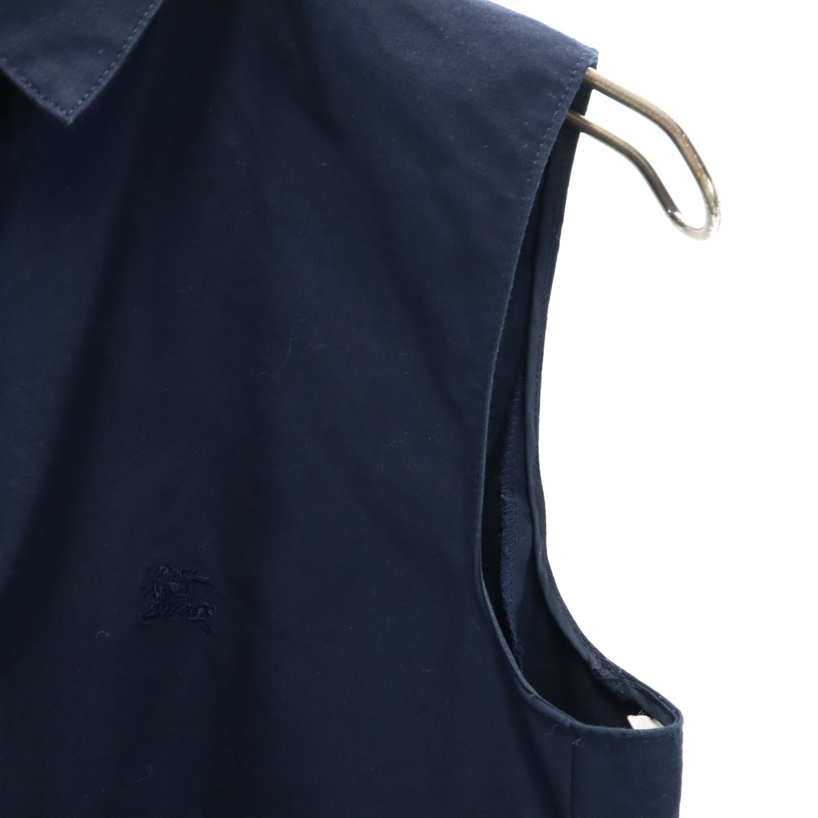 Burberrys Blue label バーバリーズブルーレーベル 90s 三陽商会 ノースリーブ 膝丈ワンピース 38 ネイビー レディース