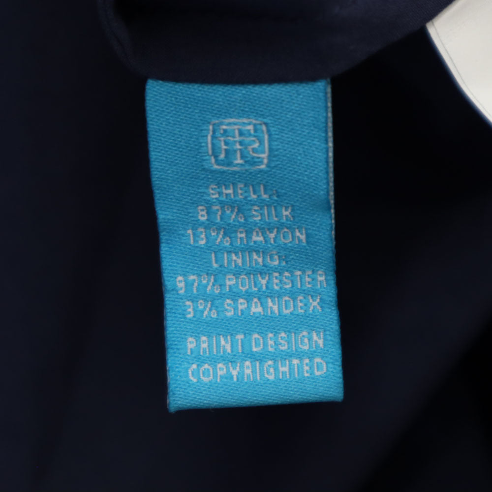 Tori Richard トリリチャード シルクブレンド ドット柄 キャミワンピース  ネイビー レディース