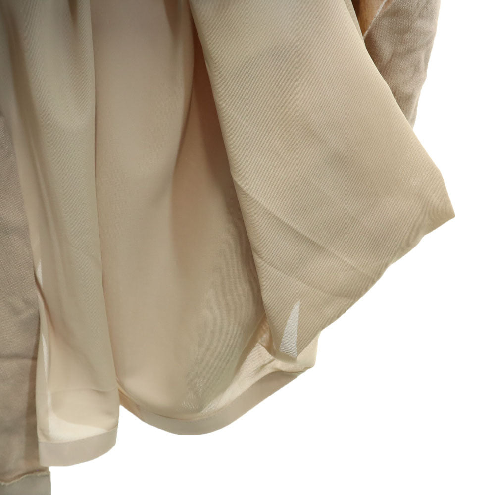 CLANE クラネ リネンブレンド 5分袖 ロールアップ袖 ワンピース 1 ベージュ レディース