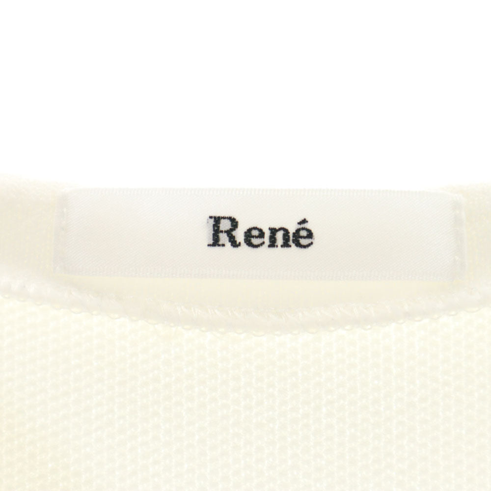 Rene ルネ 半袖 ロングワンピース 36 ホワイト レディース