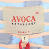 未使用 アヴォカ 7分袖 ロングワンピース 38 ブルー AVOCA タグ付き レディース