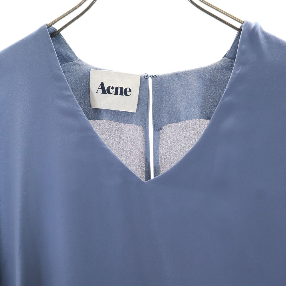 ACNE アクネ ノースリーブ ロングワンピース 38 ブルー系 レディース