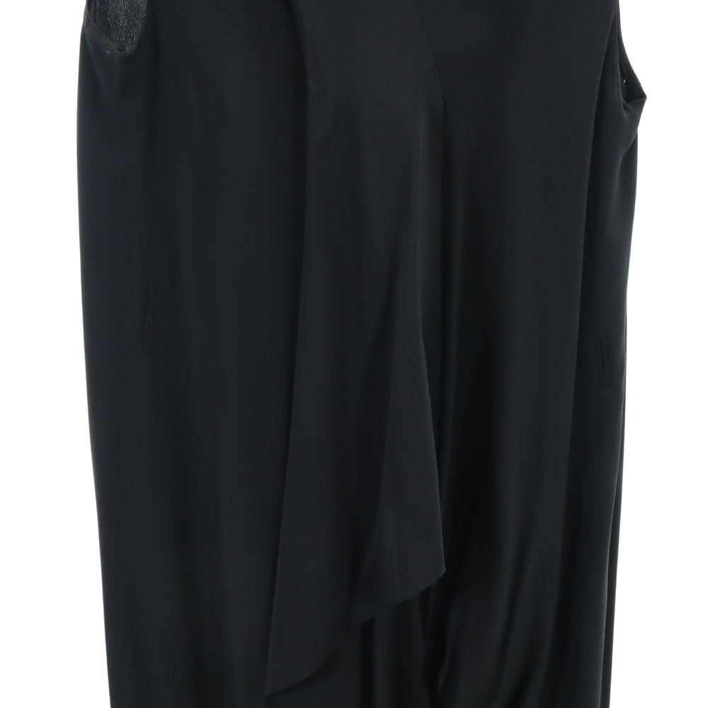 MOSCHINO モスキーノ イタリア製 ノースリーブ ロングワンピース 38 ブラック系 レディース