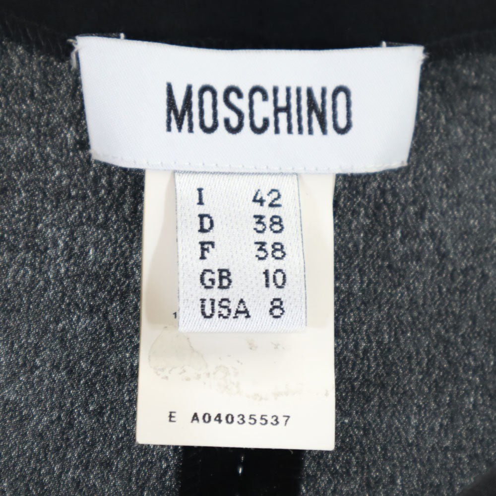 MOSCHINO モスキーノ イタリア製 ノースリーブ ロングワンピース 38 ブラック系 レディース
