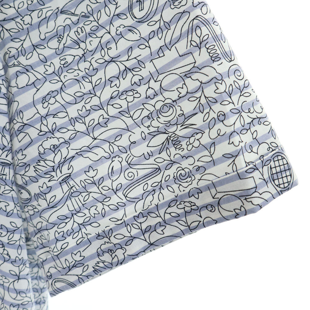 未使用 LACOSTE L!VE ラコステライブ 花柄 半袖 ワンピース L ホワイト 他 レディース