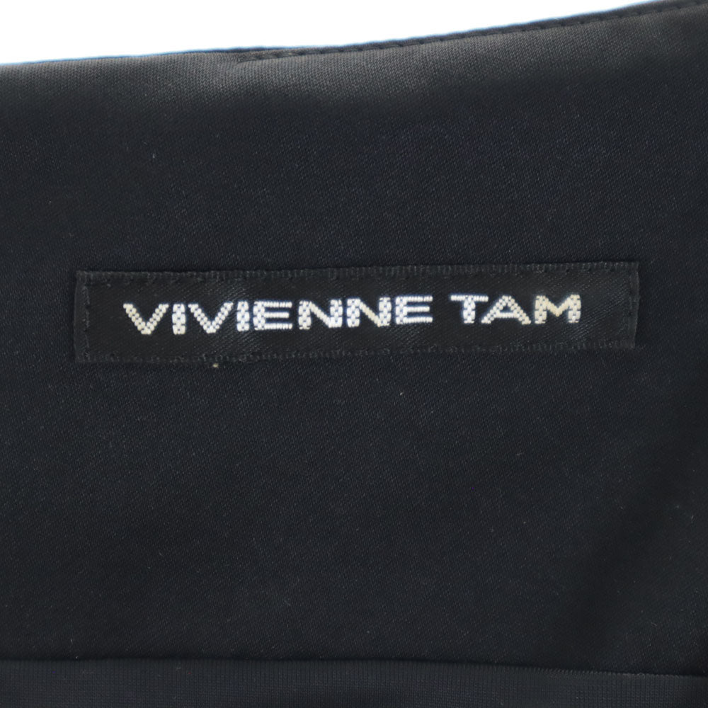 VIVIENNE TAM ヴィヴィアンタム ノースリーブ ワンピース 0 ブラック レディース