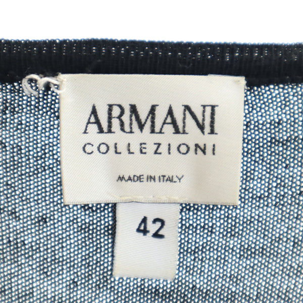 アルマーニ イタリア製 半袖 ワンピース 42 黒 ARMANI COLLEZIONI レディース