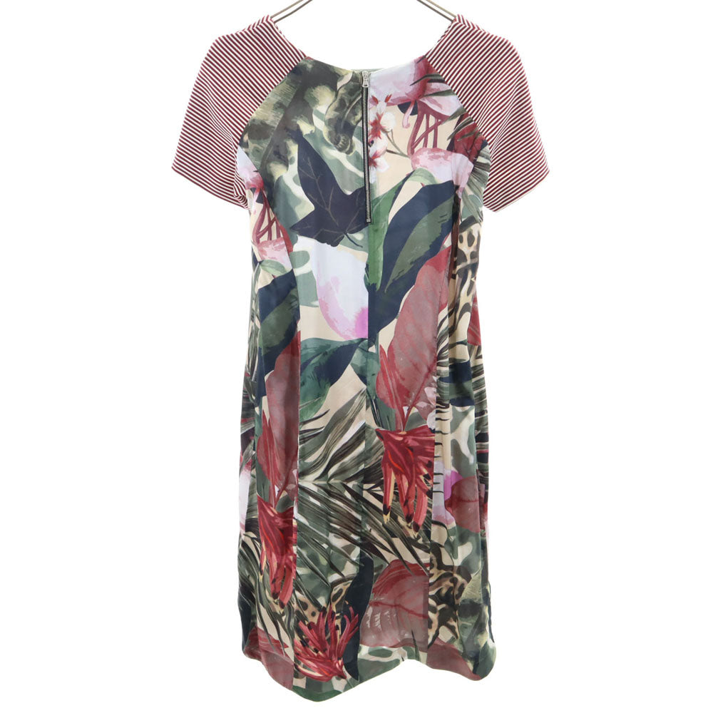 MAX&CO マックスアンドコー 総柄 半袖 ワンピース 40 赤系 レディース