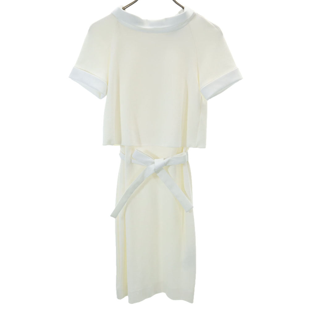 Emporio Armani エンポリオアルマーニ 半袖 レイヤード ワンピース 36 ホワイト レディース