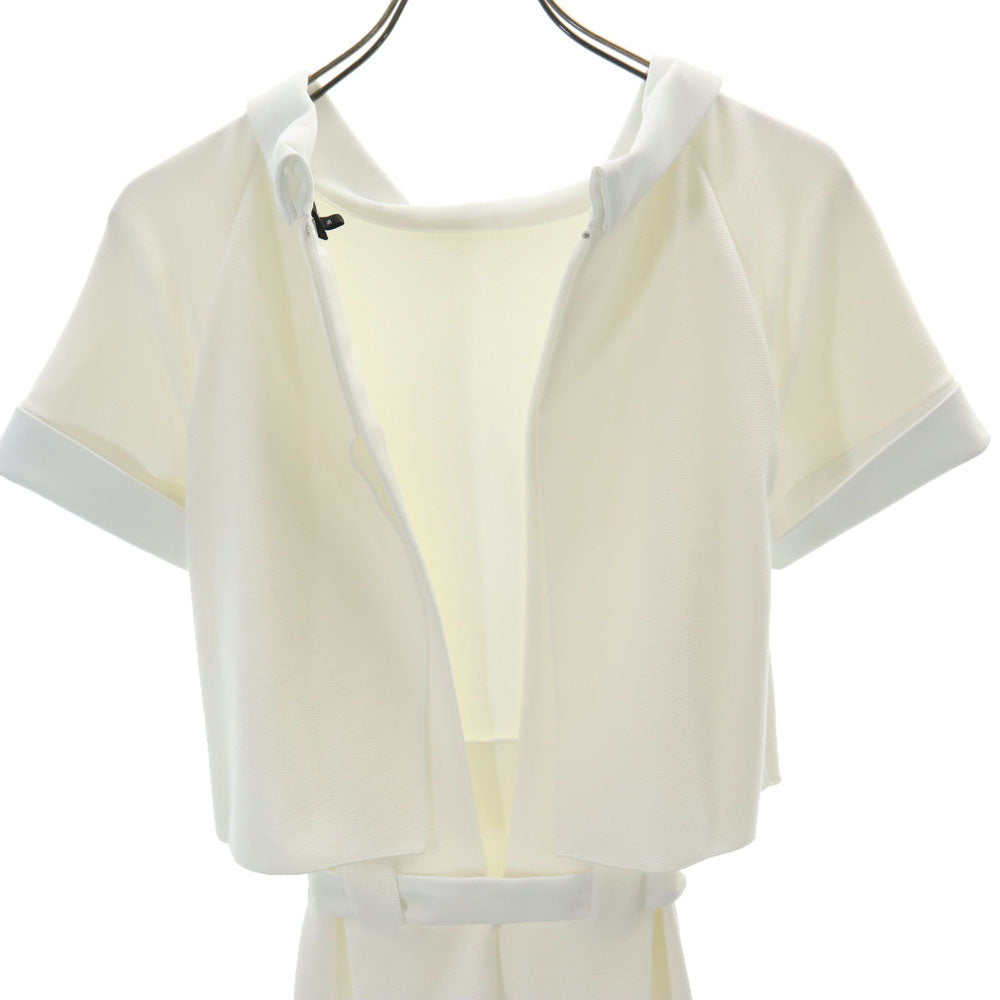 Emporio Armani エンポリオアルマーニ 半袖 レイヤード ワンピース 36 ホワイト レディース