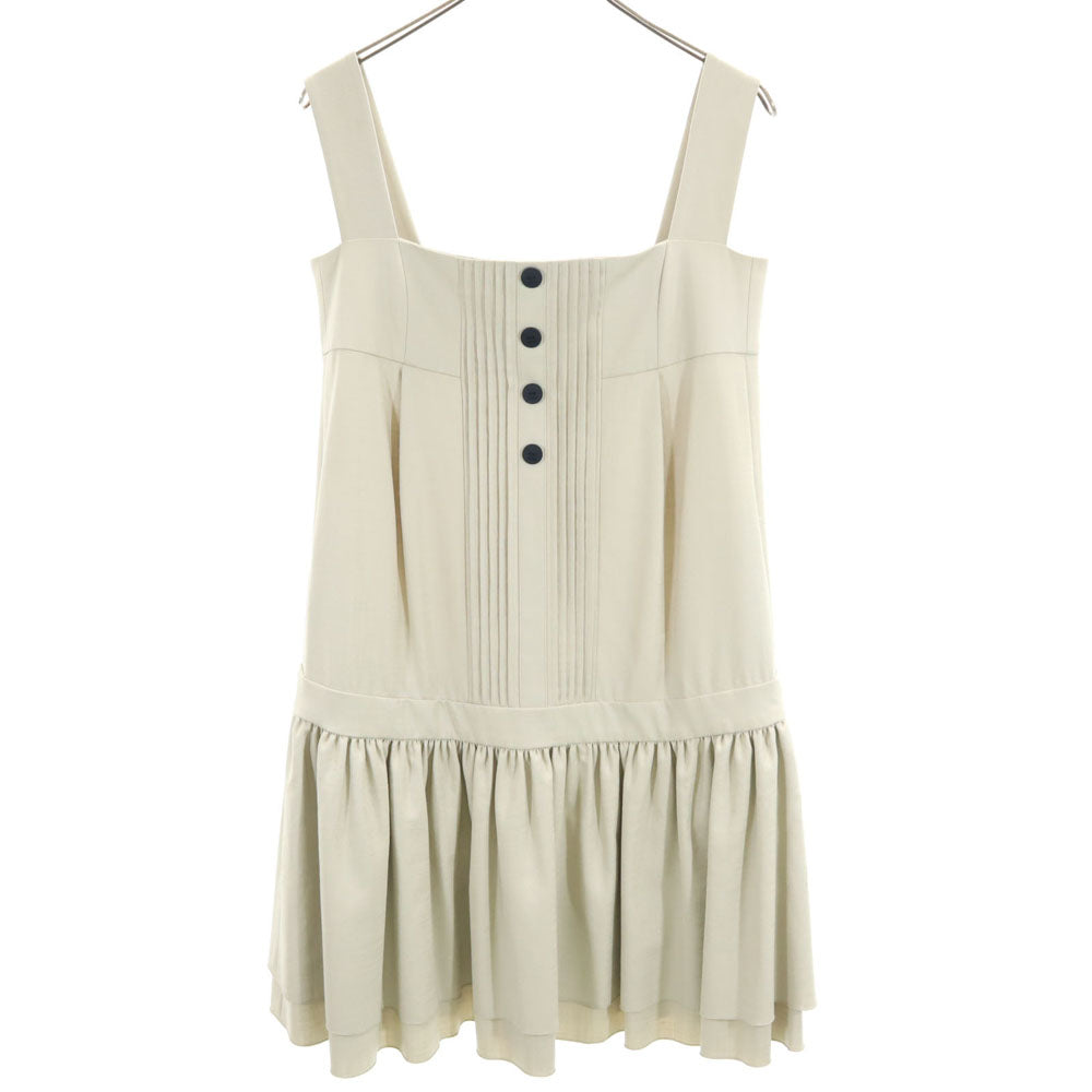 FOXEY NEW YORK フォクシーニューヨーク 日本製 キャミワンピース 38 グレージュ レディース