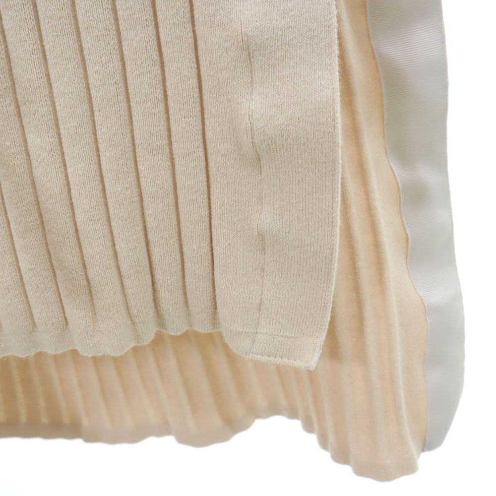 AMERI UNDRESSED アメリ リネンブレンド ノースリーブ リブニット ロングワンピース ベージュ レディース