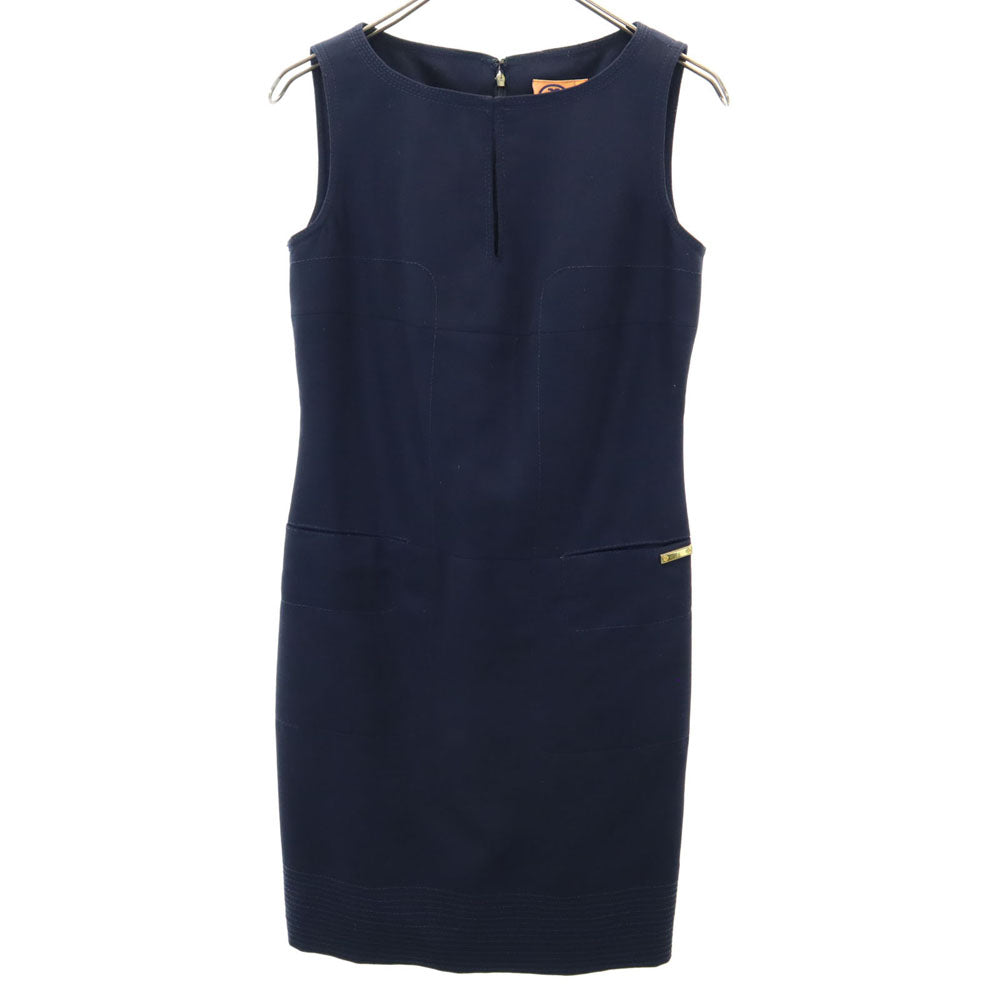 Tory Burch トリーバーチ ノースリーブ ワンピース 2 ネイビー レディース