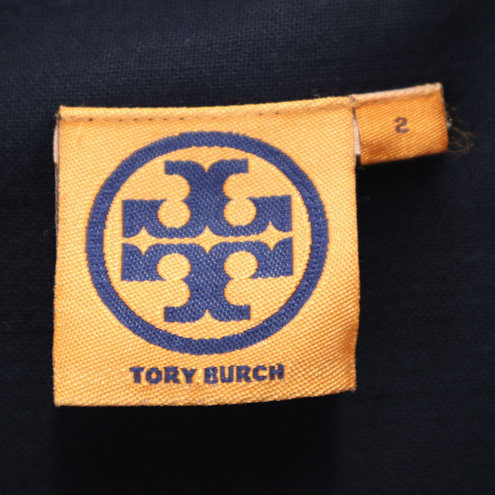 Tory Burch トリーバーチ ノースリーブ ワンピース 2 ネイビー レディース