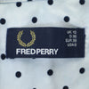 フレッドペリー ドット柄 半袖 シャツワンピース 6 ネイビー FRED PERRY 水玉 レディース