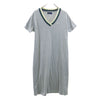 フレッドペリー 日本製 半袖 Vネック Tシャツ ワンピース 8 グレー FRED PERRY レディース