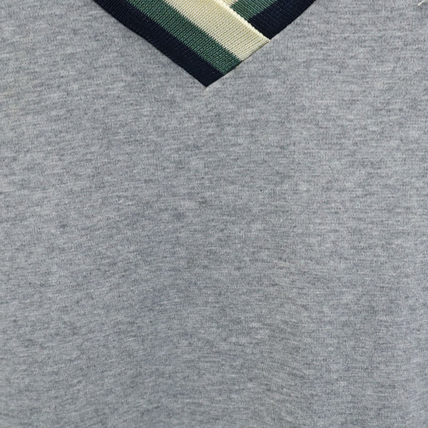 フレッドペリー 日本製 半袖 Vネック Tシャツ ワンピース 8 グレー FRED PERRY レディース