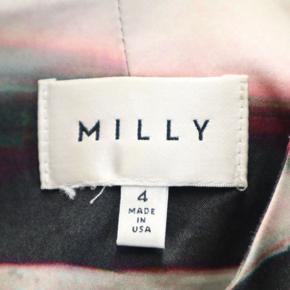 ミリー ノースリーブ ミニワンピース 4 ホワイト 他 MILLY レディース