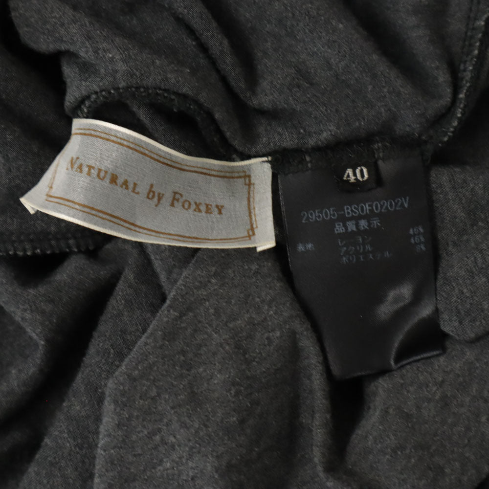 Natural by foxey ナチュラルバイフォクシー ノースリーブ ワンピース 40 チャコールグレー レディース