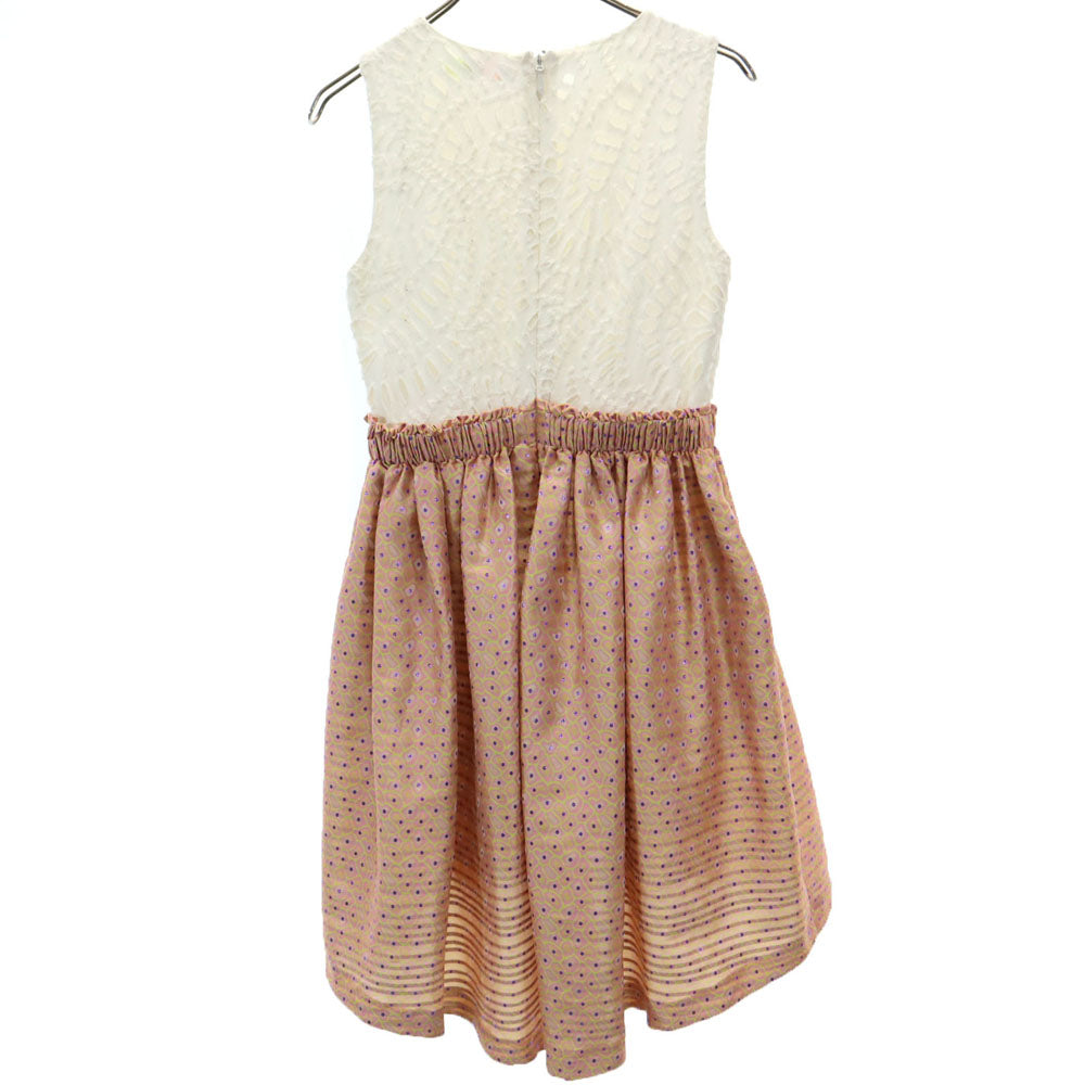 MSGM エムエスジーエム イタリア製 ノースリーブ ワンピース 38 ピンク系 バックジップ レディース