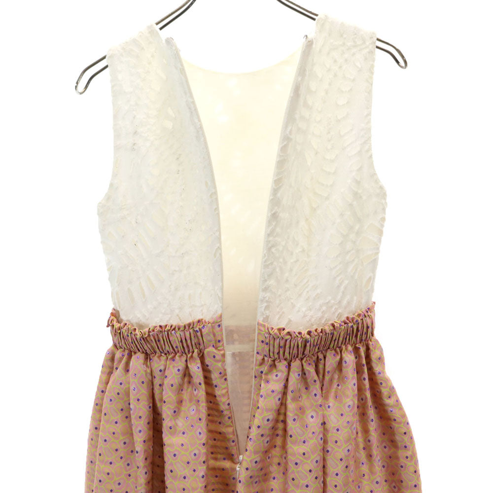 MSGM エムエスジーエム イタリア製 ノースリーブ ワンピース 38 ピンク系 バックジップ レディース