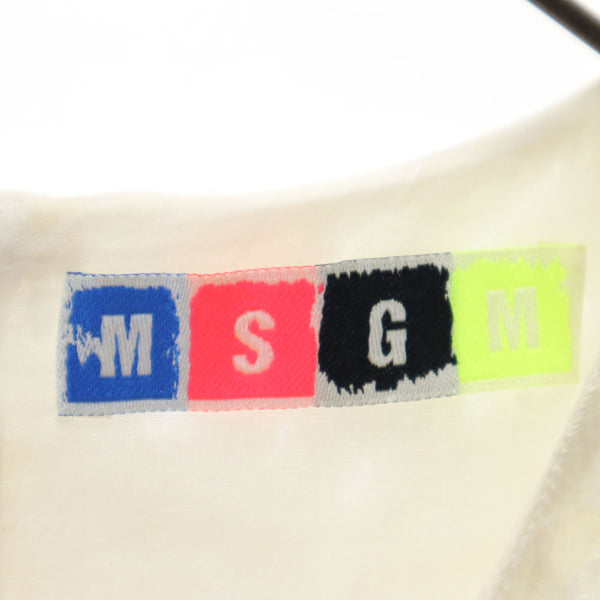 エムエスジーエム イタリア製 ノースリーブ ワンピース 38 ピンク系 MSGM バックジップ レディース