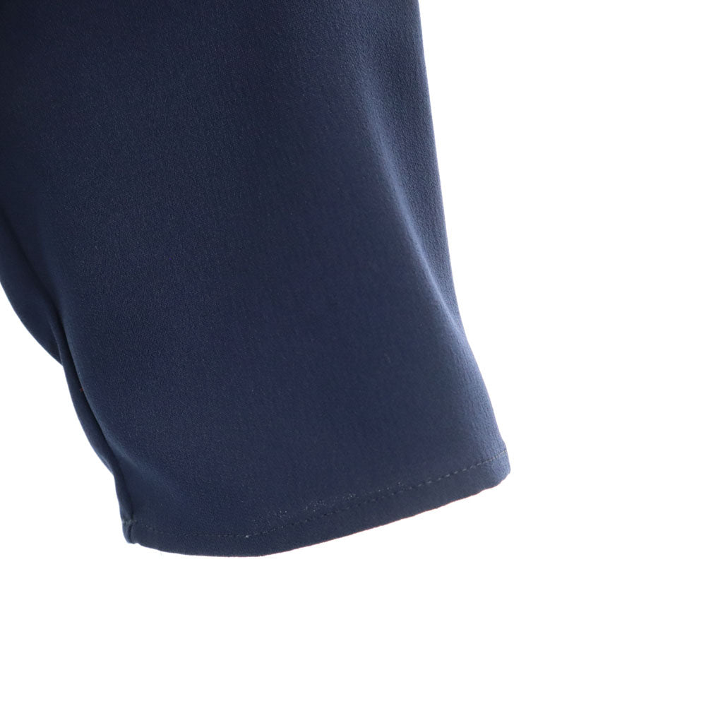 MAX&CO マックスアンドコー 5分袖 切替 ロングワンピース 40 ネイビー系 バックジップ レディース